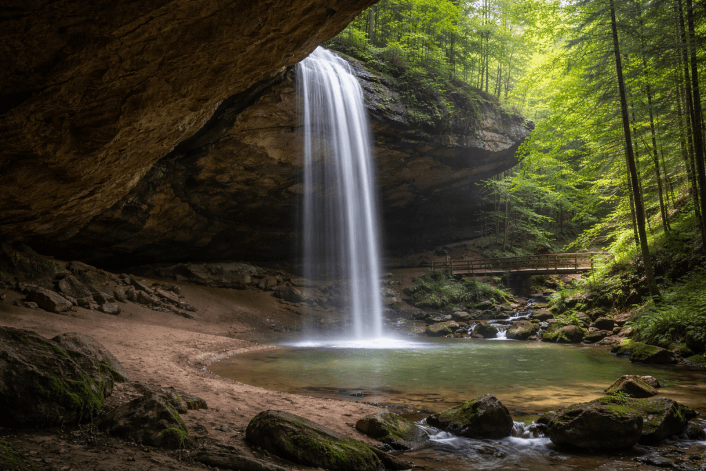 Ash Cave Hidden Waterfalls in Ohio