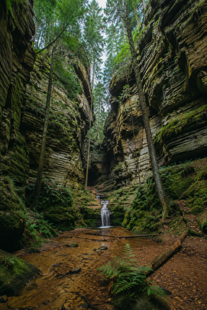 Conkles Hollow Lower Falls — Beneath Ohio's Most Dramatic Cliffs