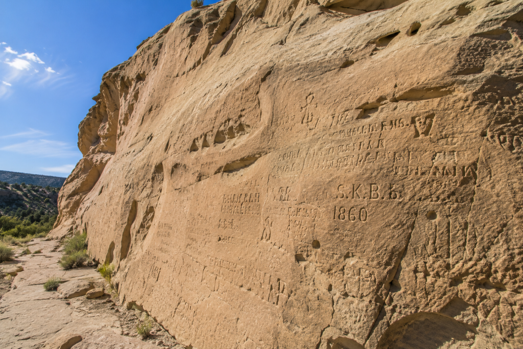 El Morro inscriptions, New Mexico hidden gems road trip