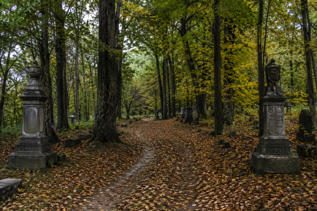 Historic Boston Cemetery near Cuyahoga Valley Ohio
